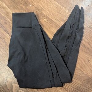 lululemon athletica Black Leggings with Side Lattice Detail